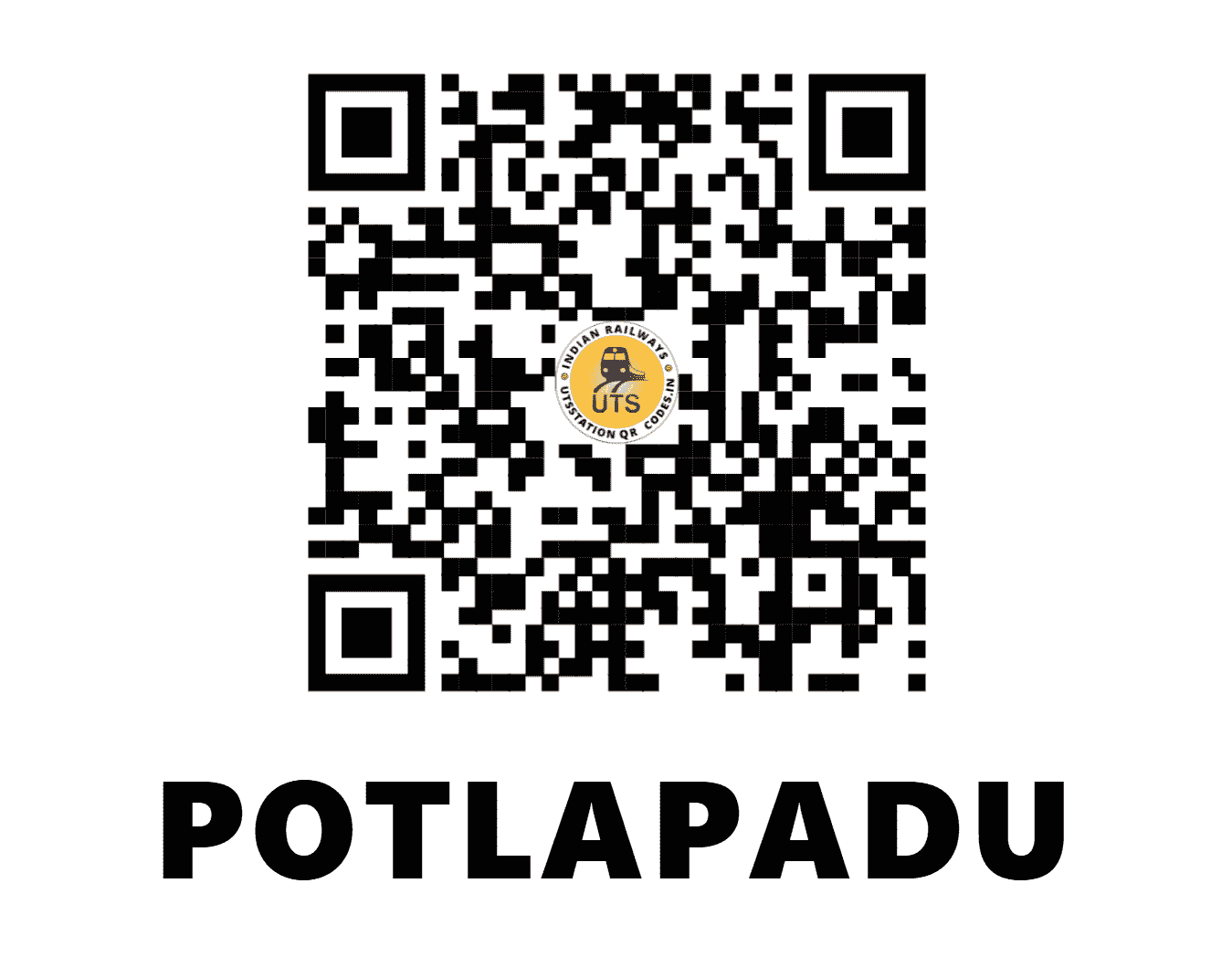 UTS QR Code for POTLAPADU - POO (SC - ANDHRA PRADESH)